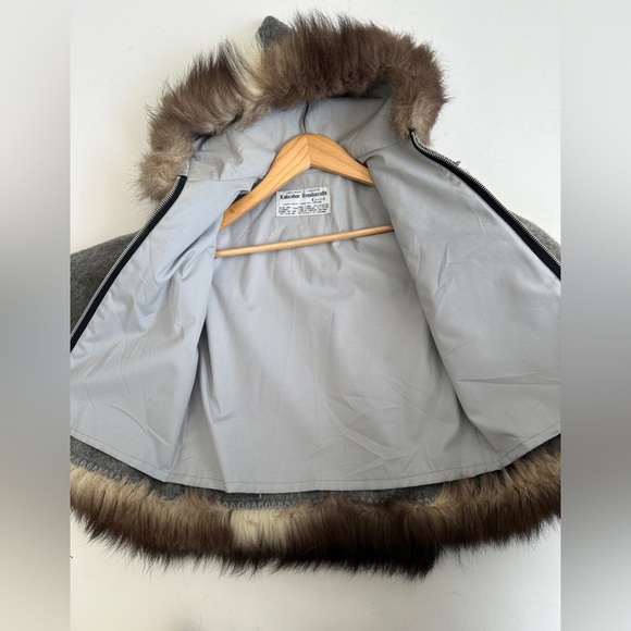 Genuine Handcrafted Wool/Fur ParkaEmbroidered Details-By “Labrador Handicraft” - Picture 10 of 13